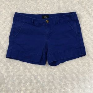 American Eagle blue cotton blend shorts size 8